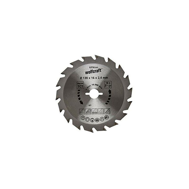 

1 disco de sierra circular 2,4mm Ø 190 x 16 x 2,4 mm - Wolfcraft