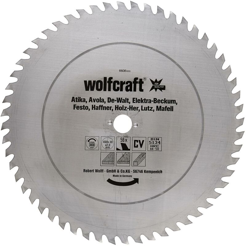 

1 disco de sierra circular para madera 56 dientes Wolfcraft 300*30*1.6 mm