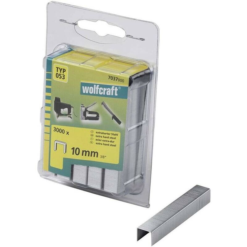 

7037000 - Grapas de lomo ancho tipo 053 10 mm - Wolfcraft