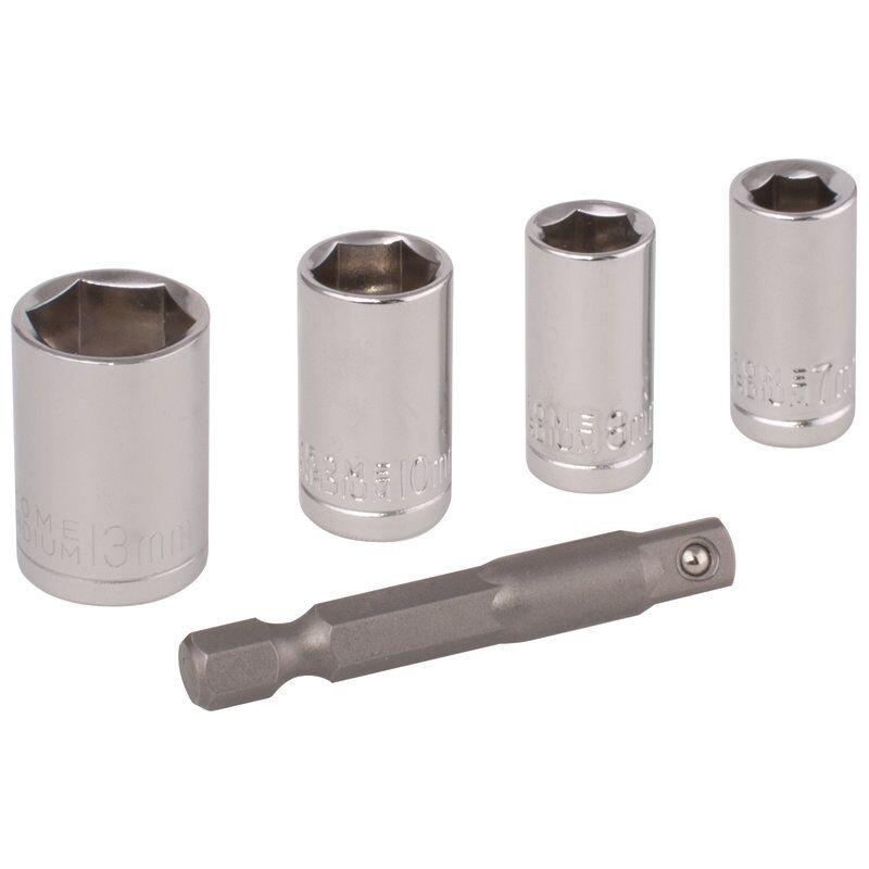 Wolfcraft - adaptateur pour visseuses 50 mm,. 1/4'' 4-PANS x 1/4'' 6-PANS avec 4 douilles cv