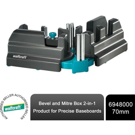 wolfcraft Bevel and Mitre Box - The 2-in-1 solution for precise baseboards