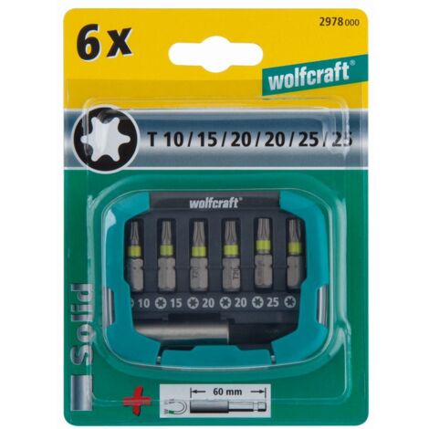 Wolfcraft Bit-Set TX 7-teilig Bits