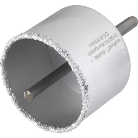 wolfcraft - Corona con metal duro con vástago y broca, profundidad de corte 55 mm Ø 83 mm - ref.3898000