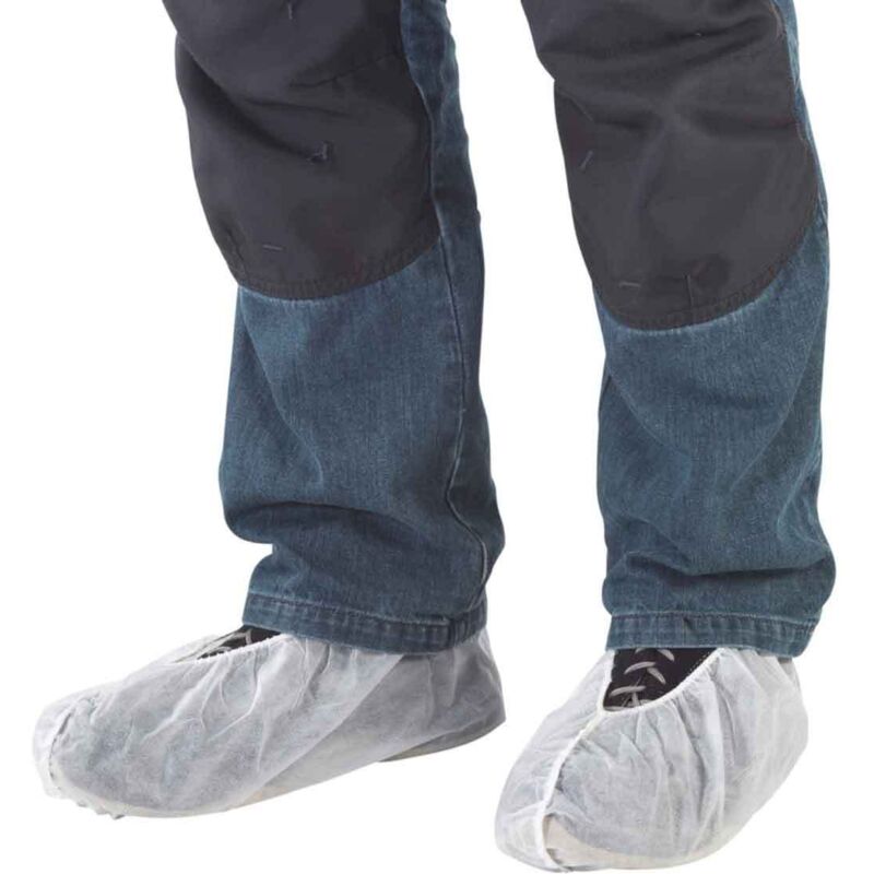 Wolfcraft 4877000 Lot de 2 Paires de couvre-chaussures 40 cm Blanc