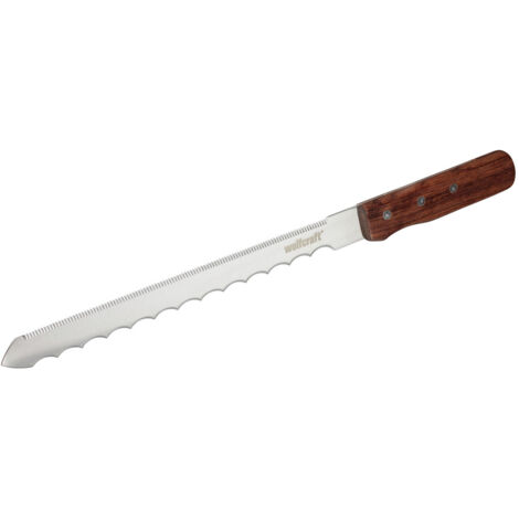 Wolfcraft Dämmstoffmesser Klinge 27,5 cm, Wellenschliff Dämmstoffe