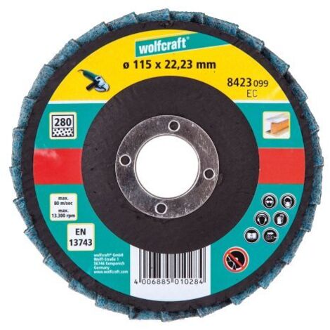 wolfcraft Dischi abrasivi a lamelle con panno I 8423099