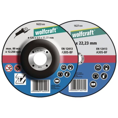 wolfcraft Disco da taglio per metallo, a centro depresso, 1622300