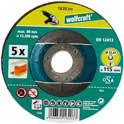wolfcraft Disco da taglio per metallo, a centro depresso I 1620300