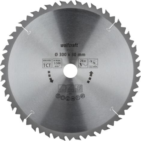 wolfcraft - Discos para sierras circulares de mesa serie marrón (cortes rápidos y bastos) - ref.6741000