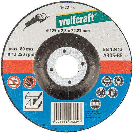 Wolfcraft Disque à tronçonner pour métal 125x2,5x22,23 mm (1622099)