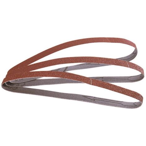 Wolfcraft Gewebeschleifbänder K80 13 x 457 mm 3 Stück für Bandschleifer