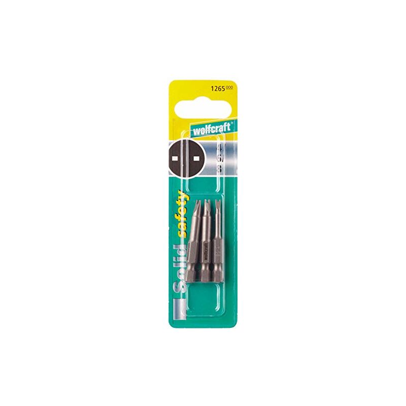 Wolfcraft - Set di inserti lunghi Solid safety, 3