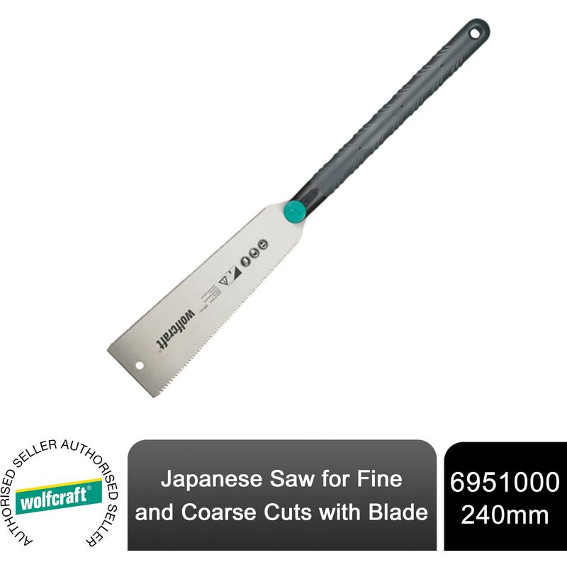 wolfcraft Japanese Saw - For easy sawing of baseboards, branches, and plastic pipes