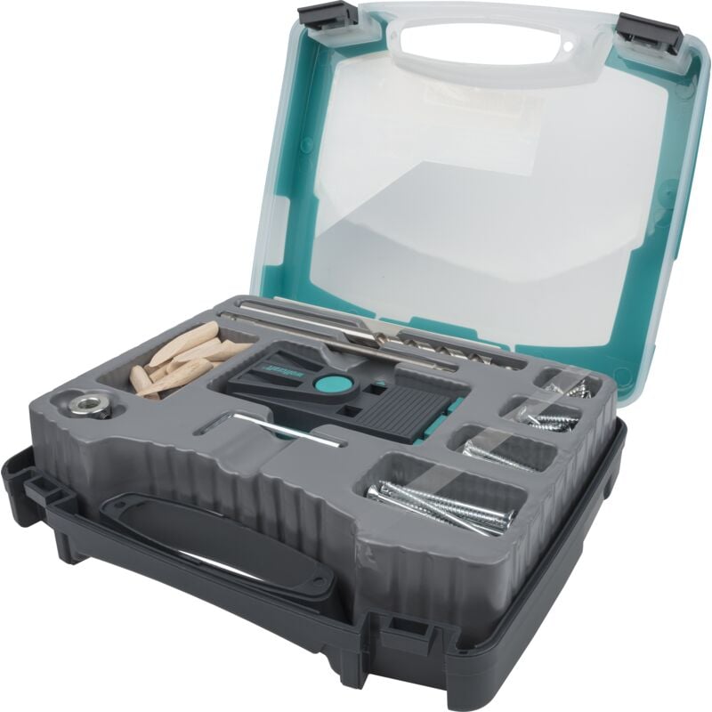 wolfcraft - Coffret d'Assemblage Invisible Undercover Jig, Tête de vis Torx - Assemblage en angle, en T et à plat - réf. 4642100