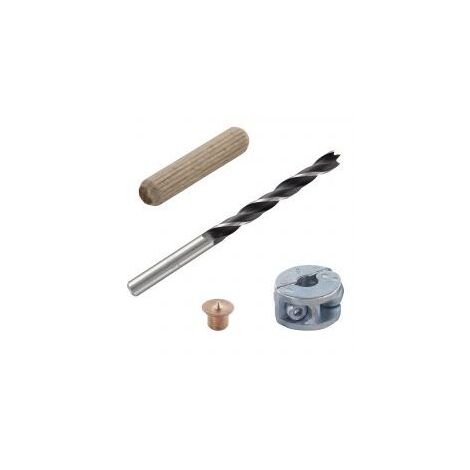 wolfcraft Juego de espigas de 28 piezas I 2917000 I Juego para realizar uniones de espigas