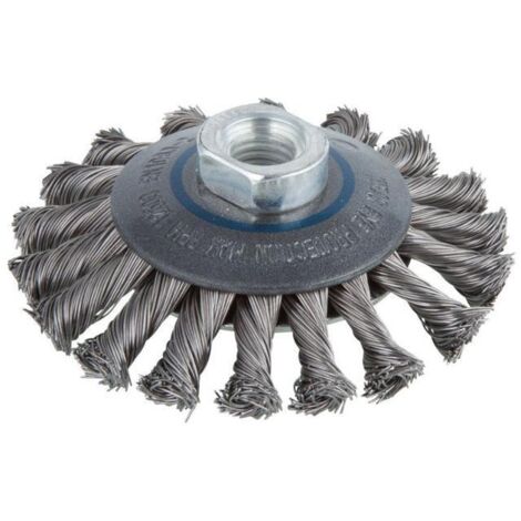Wolfcraft Kegeldrahtbürste Ø 100 mm gezopft für Winkelschleifer Winkelschleifer