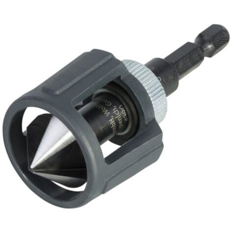 Wolfcraft - Kegelsenker mit Tiefenstopp, Sechskant-Schaft Ø 20 mm - 4390000