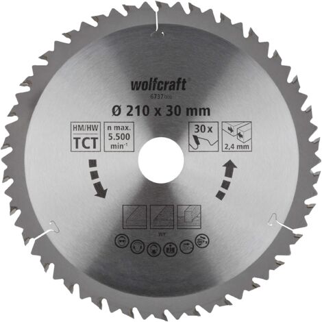 wolfcraft Lama per seghe circolari manuali TCT, serie marrone I 6737000 I Tagli rapidi, grossolani