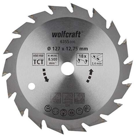 wolfcraft Lama per seghe circolari manuali TCT, serie verde I 6355000 I Tagli rapidi, medio/grossi