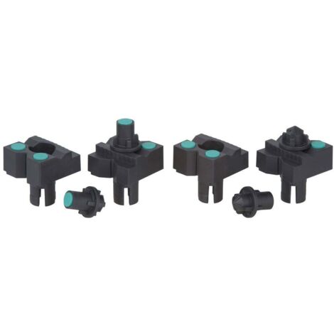 Wolfcraft – Mâchoires de serrage pour étau – Accessoire avec broches d'appui pour alésages 20 mm – 4 pièces – 6166000