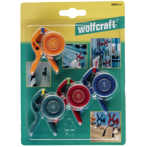 Wolfcraft Mini-Federzwingen-Set Microfix S 4-teilig 20 mm Federzwingen
