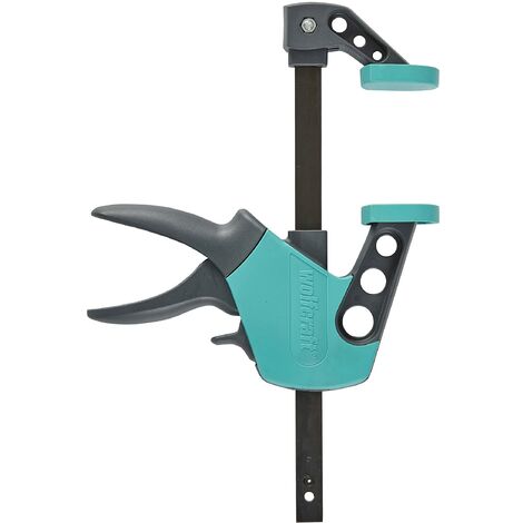 wolfcraft Morsetto a una mano EASY, 150 mm I 3020000 I Per serrare in maniera rapida e senza fatica - ideale per i progetti fai-da-te