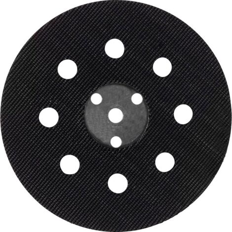 wolfcraft Platorello velcrato per levigatrice rotoorbitale I 2227000 - Ø 125 mm - Con tessuto velcrato