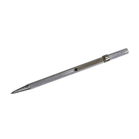 Wolfcraft – Pointe à tracer carbure de tungstène 150 mm – Traçage précis sur carrelage, verre, acier – Clip de rangement inclus
