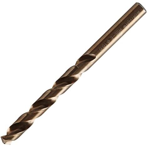 wolfcraft Punta per metallo HSS rivestita di cobalto, rettificata, Ø 10 mm I 7464010 I Per forare materiali particolarmente duri e resistenti