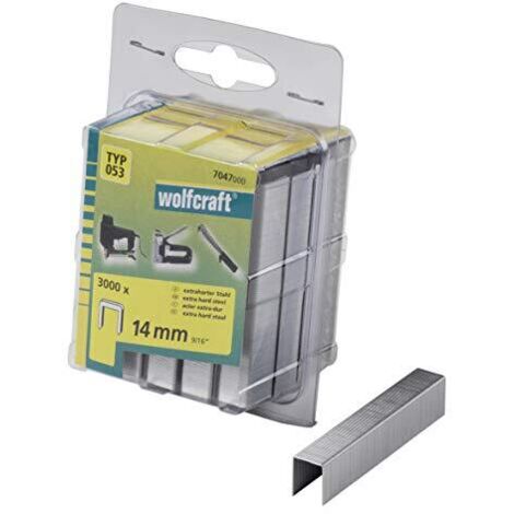 wolfcraft Punti dorso largo, acciaio extra duro, tipo 053 I 7047000 I Ideali per il fissaggio di tessuti e listelli di legno