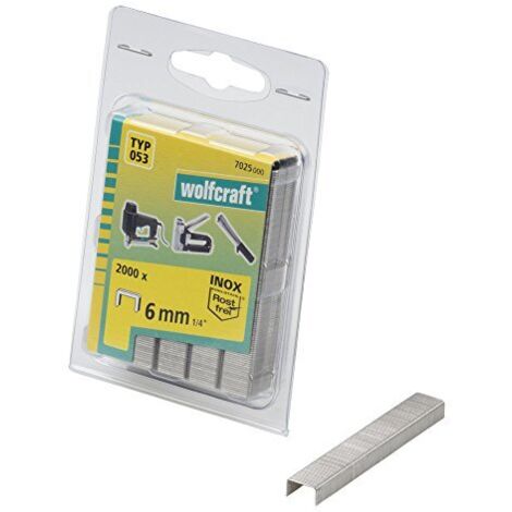 wolfcraft Punti dorso largo, INOX, tipo 053 I 7025000 I Per una tenuta ottimale