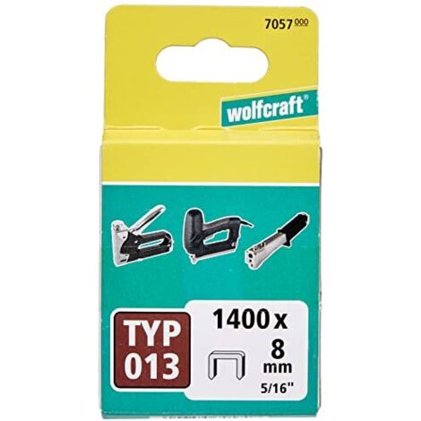 wolfcraft Punti dorso largo, tipo 013 I 7057000 I Ideali per il fissaggio di tessuti e listelli di legno