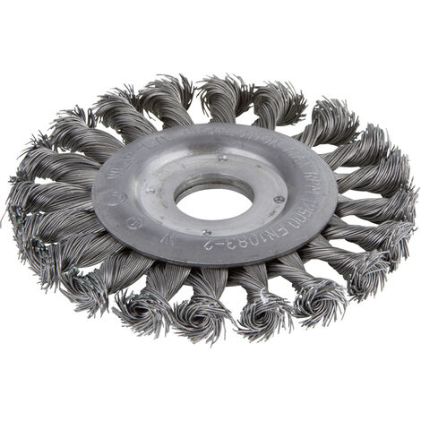 Wolfcraft Scheibendrahtbürste Ø 115 mm gezopft für Winkelschleifer Drahtbürsten
