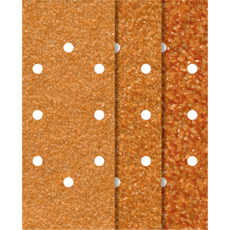 Wolfcraft Schleifstreifen Korund K40 K80 K120 93 x 230 mm 25 Stück für Schwingschleifer