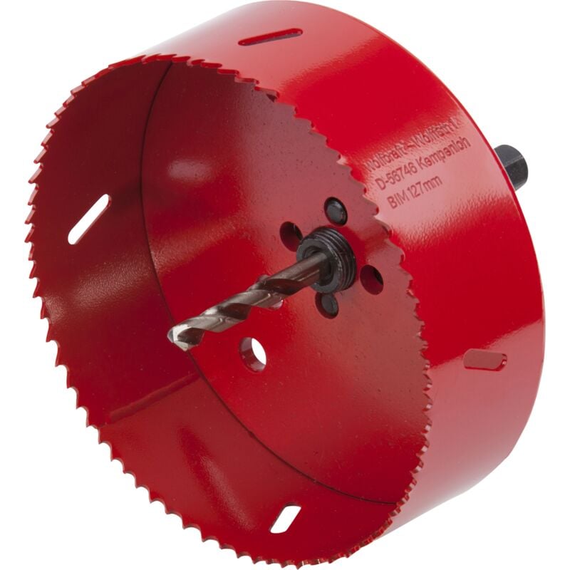 Wolfcraft - Scie Cloche Multi Matériaux BiM - Diamètre 127 mm - Profondeur de coupe 40 mm, Foret Centreur - réf. 5495000