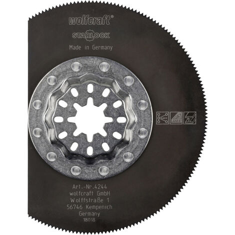 Wolfcraft Segmentblatt Ø 85 mm HSS Starlock-Aufnahme Segmentblatt