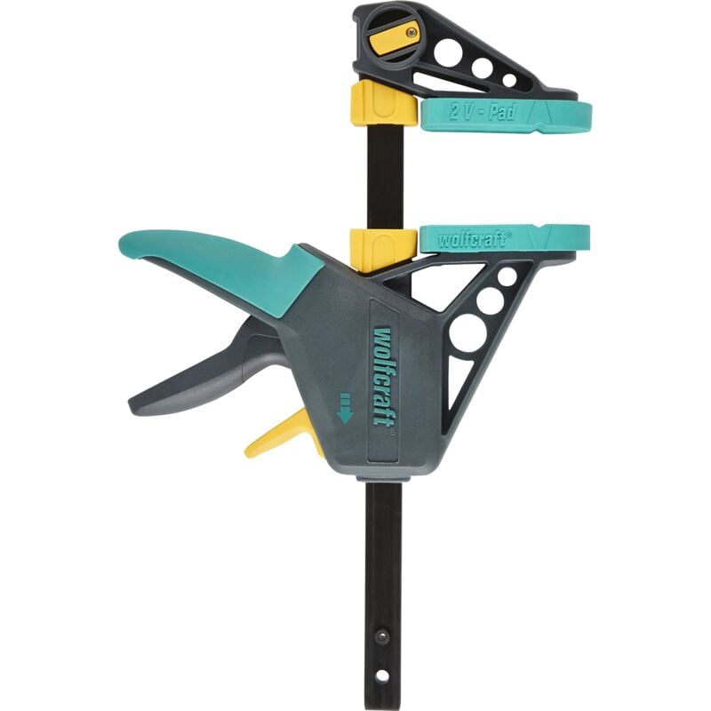 Serre Joint à une main ehz pro - Ouverture 150 mm, Saillie 100 mm - Force de serrage max. 120 kg - réf. 3030000 - Wolfcraft