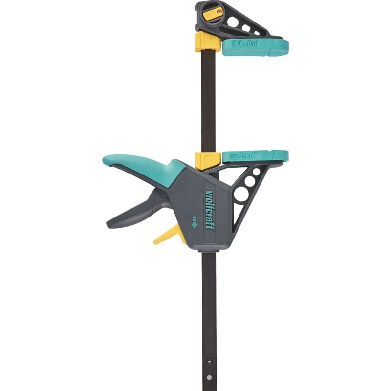 Serre Joint à une main ehz pro - Ouverture 300 mm, Saillie 100 mm - Force de serrage max. 120 kg - réf. 3031000 - Wolfcraft