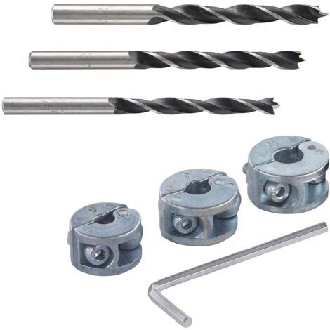 wolfcraft Set di base per eseguire fori a profondità limitata I 8639000 I Per forare il legno dolce