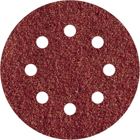 wolfcraft Set di dischi abrasivi velcrati da 25 pezzi, per legno/metallo, 2259100