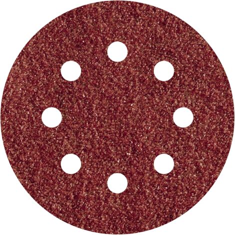 wolfcraft Set di dischi abrasivi velcrati da 25 pezzi, per legno/metallo, 2259100