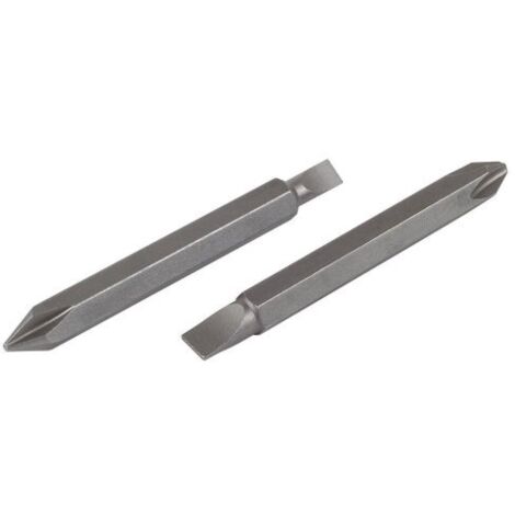 wolfcraft Set di inserti doppi con impronta a taglio/a croce (PH), 2 pezzi I 2407000 I 2 inserti Solid doppi, 60 mm, diverse dimensioni disponibili