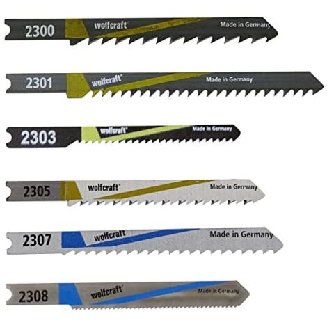 wolfcraft Set di lame per seghetti alternativi da 10 pezzi, attacco a U I 2356000