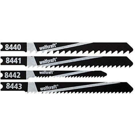 wolfcraft Set di lame per seghetti alternativi da 10 pezzi, attacco a U I 8440000