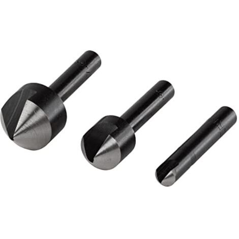 wolfcraft Set di svasatori WS da 3 pezzi, codolo cilindrico, 2504000