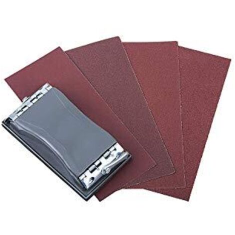 wolfcraft Set levigatrice manuale, 41 pezzi I 2877000 I Set pratico per levigature fini e regolari