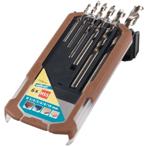 wolfcraft Set Punte per Legno 6 pz Professional 3-10 mm 7120000