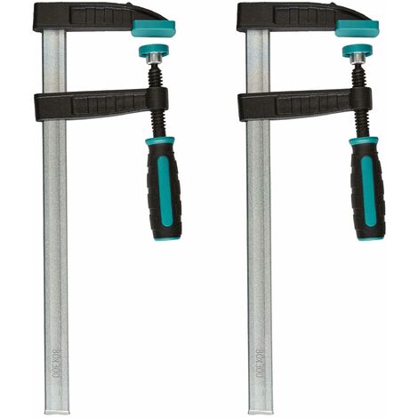 wolfcraft Set SC morsetto a vite 2 pc - 8647000 - Per un'ampia gamma di applicazioni di serraggio - ottimale per progetti di bricolage - distanza utile 80 mm - Larghezza di serraggio 300 mm