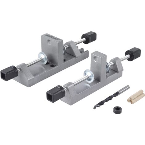 wolfcraft Set universale di spinatura I 3750000 I Per eseguire i fori per le spine con precisione, senza misurazione né marcatura