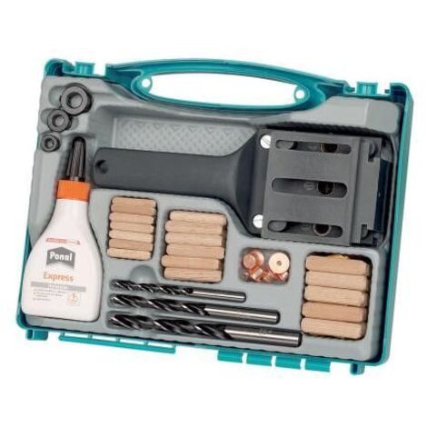 Wolfcraft Sortimentsbox 78 tlg Dübelset Holzdübel inkl. Bohrer und Leim